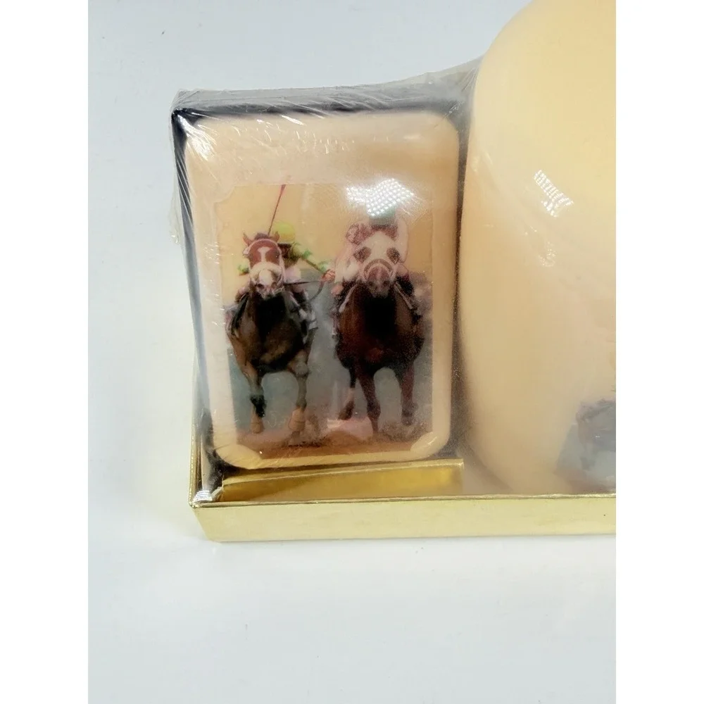 Vtg Jockey/Horse Gift Set - Candle And Soap New Sealed ALDA'S Forever Soap